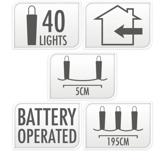 DRÁTĚNÁ SVĚTLA OVLÁDANÁ BATERIEMI GIRLANDA 40 VEDLA TEPLÁ BÍLÁ DRÁTĚNÁ SVĚTLA OVLÁDANÁ BATERIEMI GIRLANDA 40 VEDLA TEPLÁ BÍLÁ