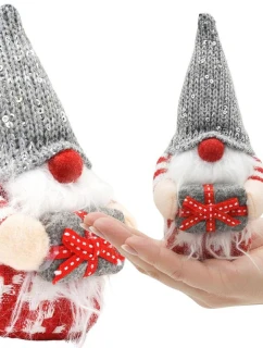 DEKORATIVNÍ TRPASLÍK 15CM ŠEDÝ CHLAPEC