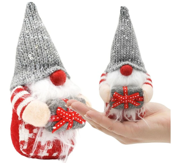 DEKORATIVNÍ TRPASLÍK 15CM ŠEDÝ CHLAPEC