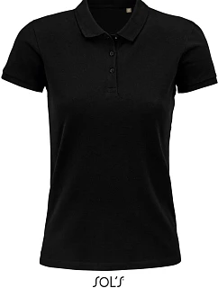 SOL'S Planet Women Dámské piqué polo z bio bavlny 25.3575 black