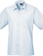 Premier PR 202 Popelínová košile s krátkým rukávem 39.0202 light blue