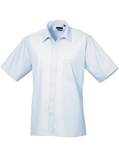 PR 202 Popelínová košile s krátkým rukávem model 22475780 light blue - Premier