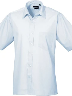 Premier PR 202 Popelínová košile s krátkým rukávem 39.0202 light blue
