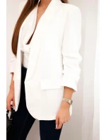 Sako s klopami elegantní ecru