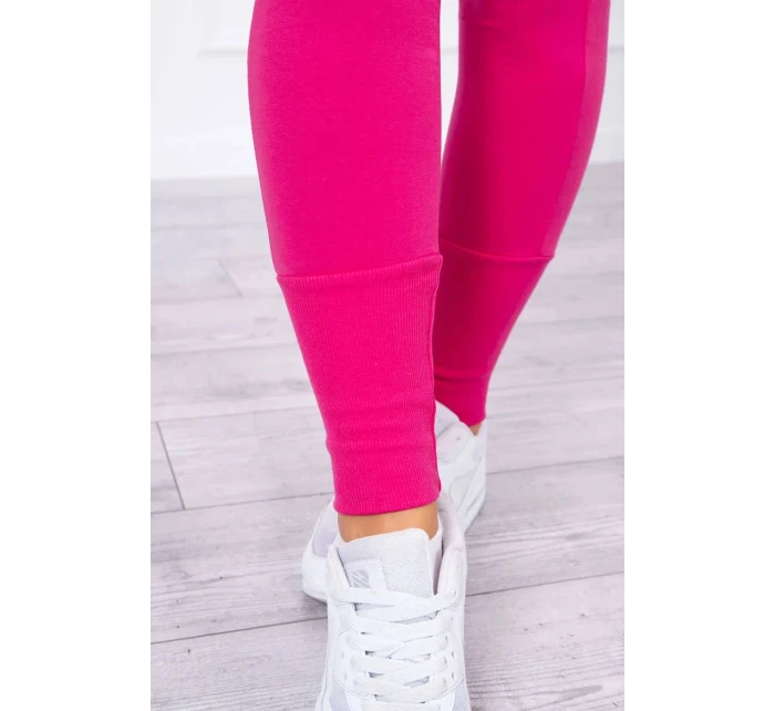 Komplet z szerokimi ściągaczami fuksja