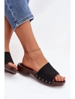 Dámské pantofle s na nízkém podpatku Černé model 21954674 - Boto