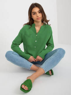 Zelená volná košilová halenka od OCH BELLA