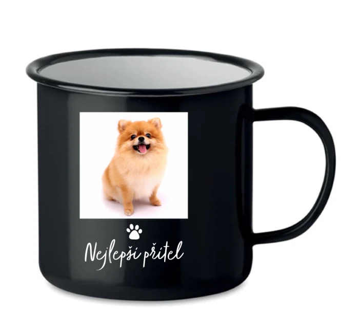 Personalizovaný retro plecháček - fotografie s mazlíčkem