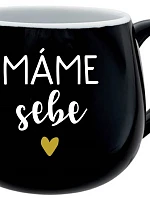 MÁME SEBE - černý keramický hrníček 300 ml