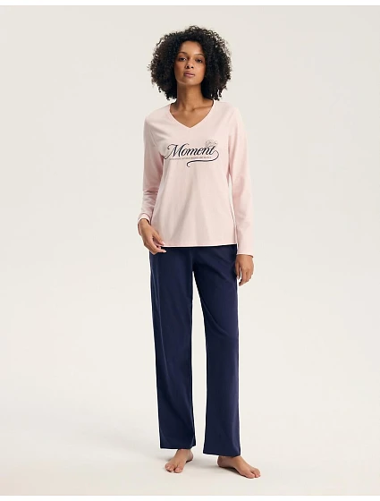 Dámské pyžamo Henderson 46114 Gianna, dlouhé rukávy, velikosti S–3XL Dámské pyžamo Henderson 46114 Gianna, dlouhé rukávy, velikosti S–3XL