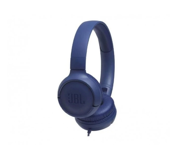 Sluchátka JBL Tune 500 (modrá, do uší; se zabudovaným mikrofonem)