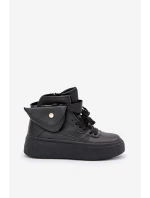 Vysoké sneakersy s kapsou na platformě černé Saramis Vysoké sneakersy s kapsou na platformě černé Saramis