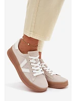 Dámské tenisky z přírodního semiše na platformě Vinceza Béžové Dámské tenisky z přírodního semiše na platformě Vinceza Béžové