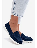 Dámské mokasíny z přírodního semiše Vinceza 95360 tmavě modré Dámské mokasíny z přírodního semiše Vinceza 95360 tmavě modré