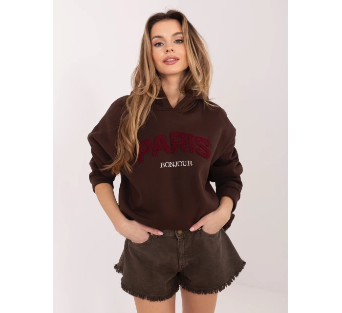 Bluza RV BL model 22020708 ciemny brązowy - FPrice Bluza RV BL model 22020708 ciemny brązowy - FPrice