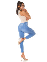 Sexy Highwaist Skinny Jeans "perfect blue" ripped