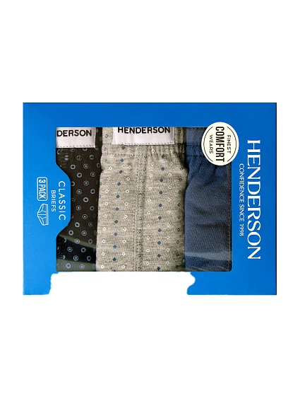 Pánské slipy model 21205699 3PACK - Henderson