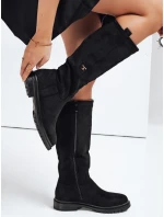 Dámské semišové černé kozačky model 21993173 - Dstreet Dámské semišové černé kozačky model 21993173 - Dstreet
