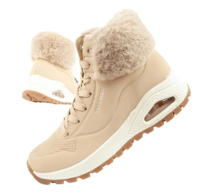 Skechers Uno Rugged dámská sportovní obuv zateplené boty zimní hnědé dámské