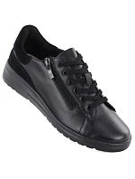 Dámské černé kožené polobotky na zip Potocki JE19402 Dámské černé kožené polobotky na zip Potocki JE19402