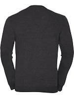 Pánský pletený cardigan s výstřihem do V 11. charcoal marl model 22476190 - Russell Athletic Pánský pletený cardigan s výstřihem do V 11. charcoal marl model 22476190 - Russell Athletic