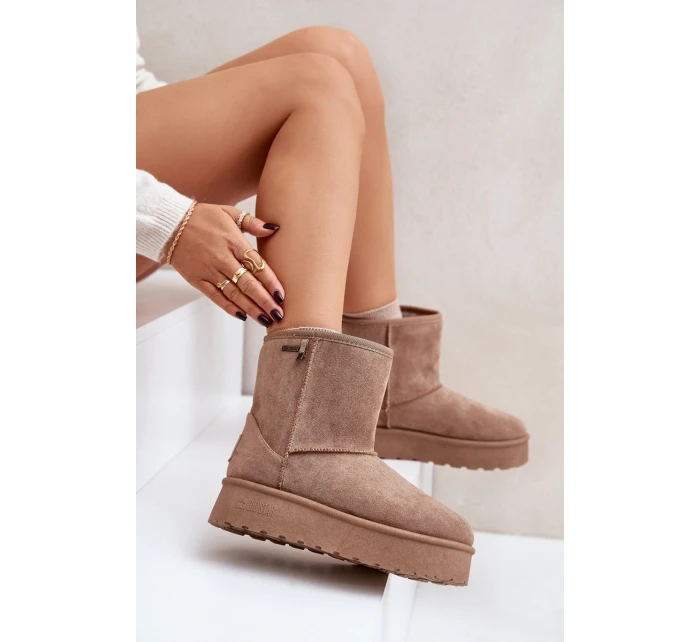Vysoké dámské sněhule na platformě Big Star model 21677572 béžové - Big Star Shoes Vysoké dámské sněhule na platformě Big Star model 21677572 béžové - Big Star Shoes