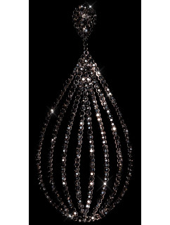 Elegant rhinestone earrings drop shape