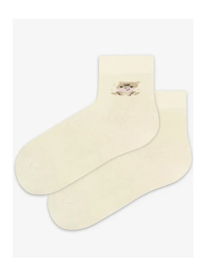 TENKÉ PONOŽKY BARVA 2-6 LET DÍVKY OFF WHITE 21-23