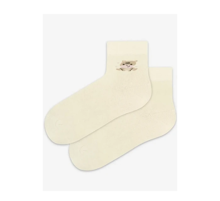 TENKÉ PONOŽKY BARVA 2-6 LET DÍVKY OFF WHITE 21-23