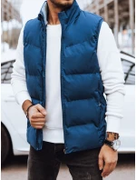 Pánská prošívaná modrá vesta Dstreet model 21971582 - FashionStreet Pánská prošívaná modrá vesta Dstreet model 21971582 - FashionStreet