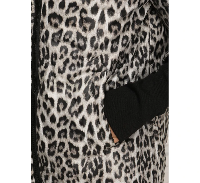 Dámská přechodná bunda s leopardím vzorem bílá FashionStreet TY5548 Dámská přechodná bunda s leopardím vzorem bílá FashionStreet TY5548