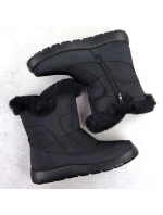 Dámské ploché zateplené sněhule černé Potocki KI24322 Dámské ploché zateplené sněhule černé Potocki KI24322