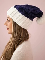 Milano fleecová čepice K203 tmavě fialová+ecru