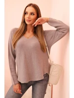 Dámský svetr z viskózy s výstřihem do V fango Dámský svetr z viskózy s výstřihem do V fango