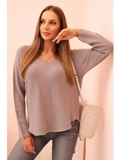 Dámský svetr z viskózy s výstřihem do V fango