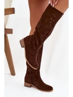 dámské vysoké boty na čokoládové model 21821933 - Boto dámské vysoké boty na čokoládové model 21821933 - Boto