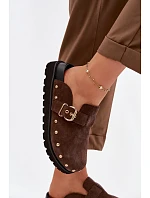 z semiše na platformě s a přezkou Big Star Čokoládové model 22100931 - Big Star Shoes z semiše na platformě s a přezkou Big Star Čokoládové model 22100931 - Big Star Shoes