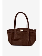 Shopper kabelka z eko semiše čokoládová Elleea