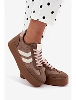 Dámské tenisky na platformě s pásky Khaki model 22324177 - Boto Dámské tenisky na platformě s pásky Khaki model 22324177 - Boto