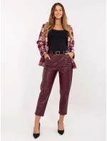 Spodnie IT SP model 21441131 bordowy - FPrice Spodnie IT SP model 21441131 bordowy - FPrice