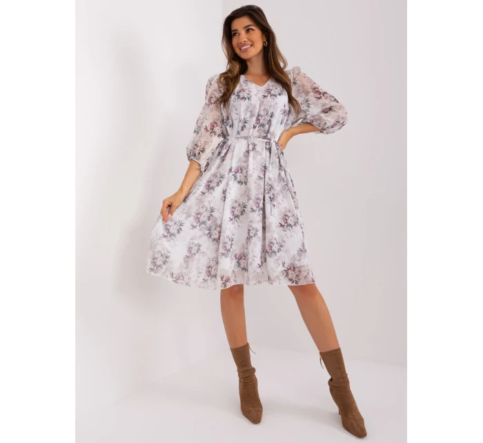 Sukienka LK SK model 19001776 biały - FPrice Sukienka LK SK model 19001776 biały - FPrice