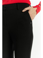 Monnari Elegantní kalhoty Dámské kalhoty s krátkými rozparky černé