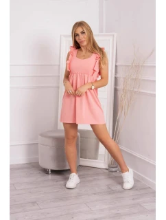 Šaty s volánky 9082 meruňkové - Kesi