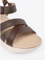 Výborné  sandály hnědé dámské platforma