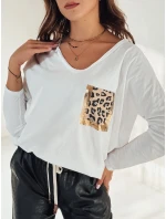 GLAMZONE dámská halenka oversize s potiskem bílá FashionStreet RY2683