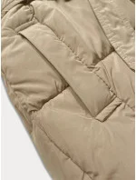 Béžová bunda pro přechodné období s páskem model 21248567 - J.STYLE Béžová bunda pro přechodné období s páskem model 21248567 - J.STYLE