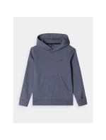 Chlapecká nepruhovaná mikina s kapucí 4F Junior 4FJWMM00TSWSM1292-25S