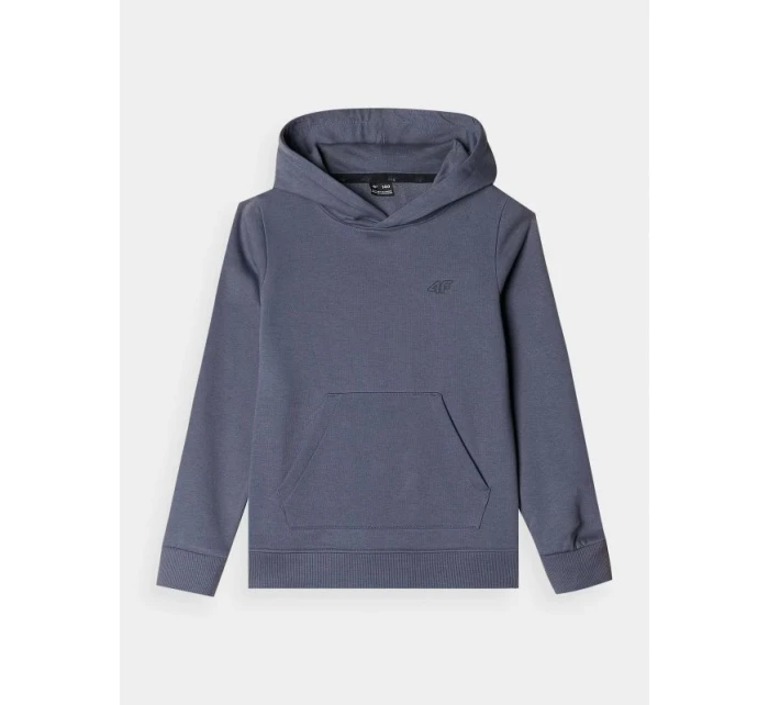 Chlapecká nepruhovaná mikina s kapucí 4F Junior 4FJWMM00TSWSM1292-25S