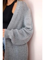 Svetr dlouhý kardigan šedý Svetr dlouhý kardigan šedý