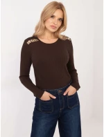 Bluzka RV BZ A model 20609024 ciemny brązowy - FPrice Bluzka RV BZ A model 20609024 ciemny brązowy - FPrice
